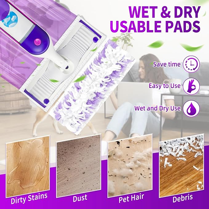 25 Count Disposable Pads for Swiffer Power Mop,Replacement for Swiffer Mopping Pads Refills Compatible with Swiffer Power Mop Pads,Multi-Surface Safe on All Finished Floors Cleaning