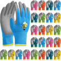 24 Pairs Kids Gardening Gloves Kids Children Yard Grippy Rubber Coated Garden Work Gloves for Girls Boys Outdoor (X Large, Age 12-14)