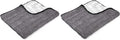 The Rag Company Gauntlet Car Drying Towel, Ultra-Absorbent 70/30 Blend Korean Microfiber, Dries Vehicles Faster Without Scratching, 900 GSM, 30x36 Inches, Ice Grey/Grey, 2-Pack