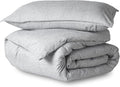 Bare Home Bedding Duvet Cover Extra Long - Premium 1800 Super Soft Collection - Lightweight, Duvet Cover - Soft Textured (Twin/Twin XL, Heathered Pewter)
