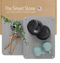 Nested Stone Drying Mat for Kitchen Counter | Large 16"x12" Dish Drying Mat plus 13"x12" Diatomaceous Earth Stone Dish Drying Mat | Expands to 29” x 12” | Premium Stone Mat (Light Gray)