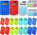 Yunsailing 24 Pcs Pocket Calculators Bulk Mini 8 Digit Handheld Calculator Small Basic Standard Calculator for Students Kids Teachers School Desktop Home Office, 3 Designs (Classic)