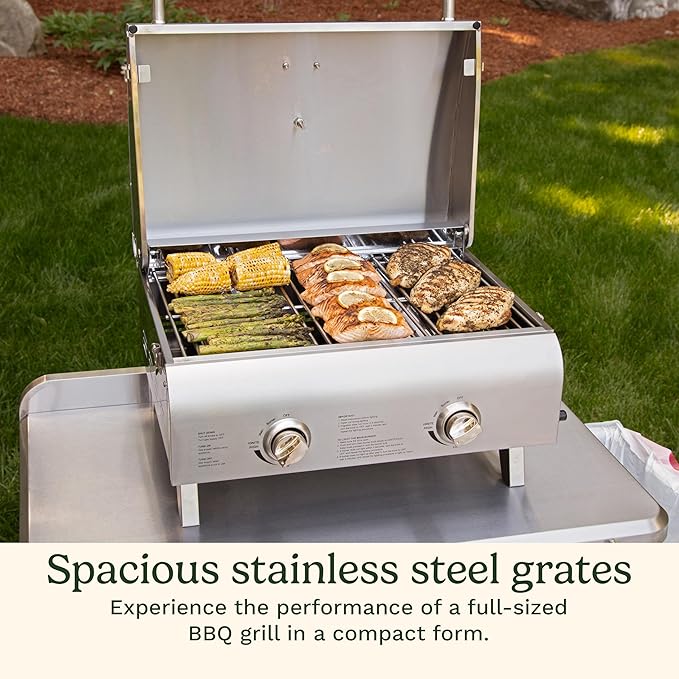Cuisinart Outdoor Gas Grill, 2000 BTU, Portable, 2-Burner