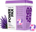 PowerPax 5-in-1 Laundry Detergent Pods - 425 Count, Washer Pods with Stain Remover, Odor Control, Fabric Softener & Color Care for Commercial Laundry - Lavender