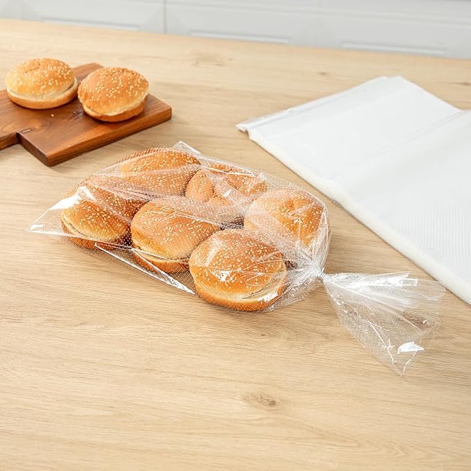 Restaurantware Bag Tek 11 Inch x 20 Inch Bread Bags 250 With Wicket Dispenser Bread Loaf Bags - Micro Perforated Freezer Safe Clear Plastic Baguette Bags Disposable
