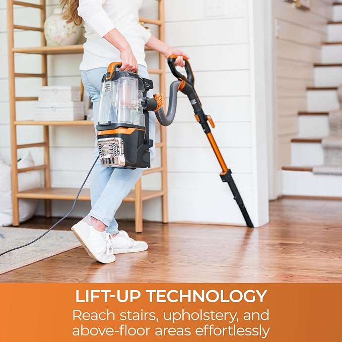 Kenmore DU4080 Featherlite Lift-Up Bagless Upright Vacuum 2-Motor Power Suction Lightweight Carpet Cleaner with HEPA Filter, 2 Cleaning Tools for Pet Hair, Hard Floor, Orange