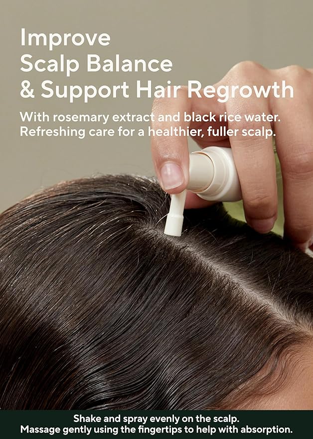 AROMATICA Root Enhancer Rosemary Water for Hair Growth spray - with Rosemary hair oil & caffeine & biotin - Korean hair care for hair thinning & hair loss - free from silicone, paraben and sulfate