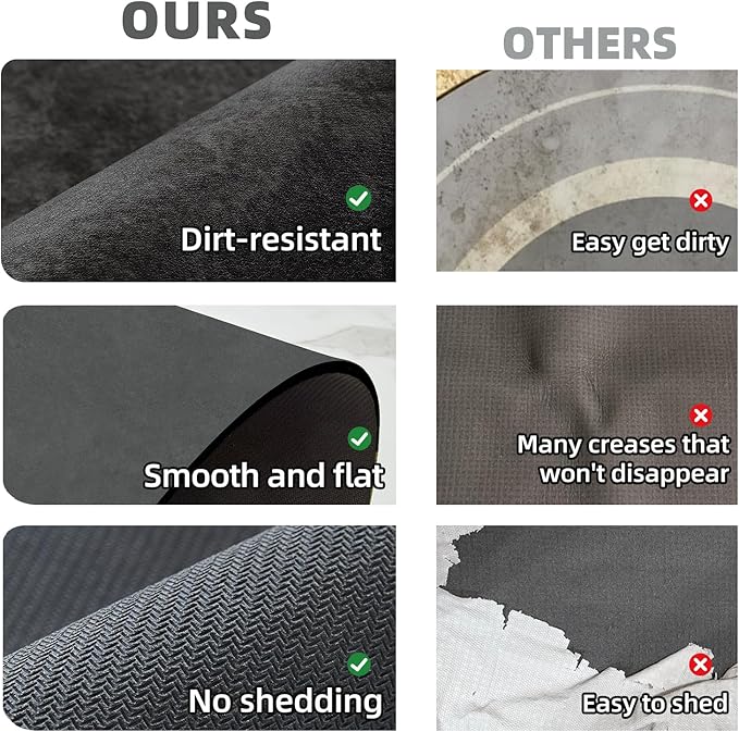 TYUU Black Bath Mat, Bathroom Rugs Non Slip Washable Thin Absorbent Quick Dry Bath Mat Fits Under Door Bathroom Floor Mat Perfect for Bath, Shower, or Sink 20"x30" Black