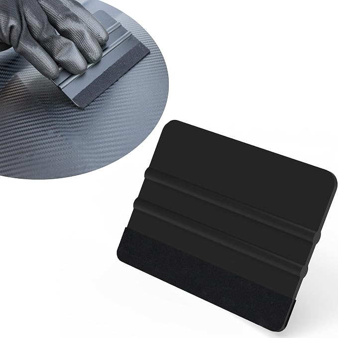 Spanno Vinyl Wrap Tools Kit Window Tint Kits for Automotive, Include Pro Wrapping Squeegee, Plastic Scraper, Felt Squeegee, Vinyl Wrap Gloves, Cleaning Cloth, Rubber Waterblade and Utility Knife