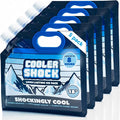 Cooler Shock Reusable Ice Packs for Cooler - Long Lasting Cold Freezer Packs for Coolers and Lunch Boxes - Cooler Ice Packs for Camping Gear, Fishing, Road Trips, Beach Must Haves