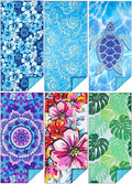 TwoYek Microfiber Beach Towels Extra Large 71x32 inches 6 Pack Bulk | Thin Lightweight, Sand Free, Super Absorbent & Quick Dry, Oversized Towel for Beach Bath Pool Swim Travel Accessories Gifts