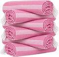 HAVLULAND Turkish Beach Towels, Set of 12, Oversized 72"x40" - Pink | Soft Hammam Peshtemal, Sand Free, Quick-Dry, Absorbent Bath Towel | Lightweight & Compact for Travel, Pool, Gym, Spa