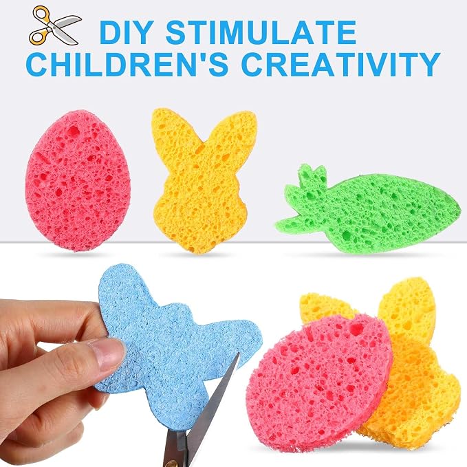 Zhengmy 200 Pieces Sponges Bulk Sponges Kitchen Compressed Sponge Natural Dish Sponge Compressed Wood Pulp Cleaning Without Scratching for Kitchen Bathroom, 3.9 x 2.4 x 0.12 Inch (Multicolor)