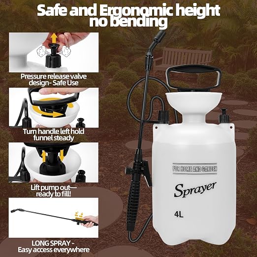 Rock Glue, 1Gallon Mulch Hold for Landscaping with Sprayer, 99% Ultra Stick Pea Gravel Stabilizer Landscape, Non-Toxic Rapid-Dry Landscape Binder, Dries-Clear Gravel Binder for Pebble Garden