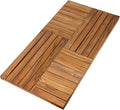Utoplike Teak Wood Bath Mat, Extra Large Shower Mats for Bathroom 40 x 20in | with Non-Slip Pads, Wooden Floor Sturdy Mat for Inside Shower, Luxury Spa Home or Outdoor