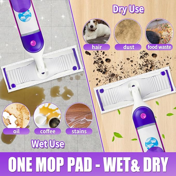 60 Count Disposable Pads for Swiffer Power Mop,Replacement for Swiffer Mopping Pads Refills Compatible with Swiffer Power Mop Pads,Multi-Surface Safe on All Finished Floors Cleaning