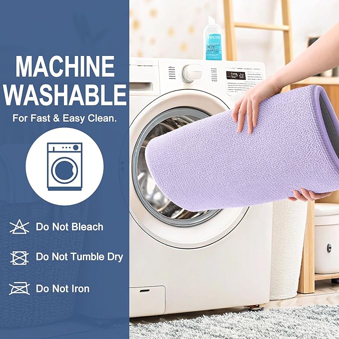 OLANLY Memory Foam Small Bathroom Rugs 24x16, Absorbent Bath Mat, Lavender | Soft Quick Dry Bath Mat Rugs, Non-Slip, Machine Washable Mat for Bathroom Floor, Tub and Shower, Home Decor Accessories