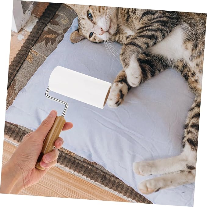 Happyyami 10pcs Portable Lint Refill Extra Sticky Fuzz Dust Hair for Pets for Carpet Clothes Home Cleaning