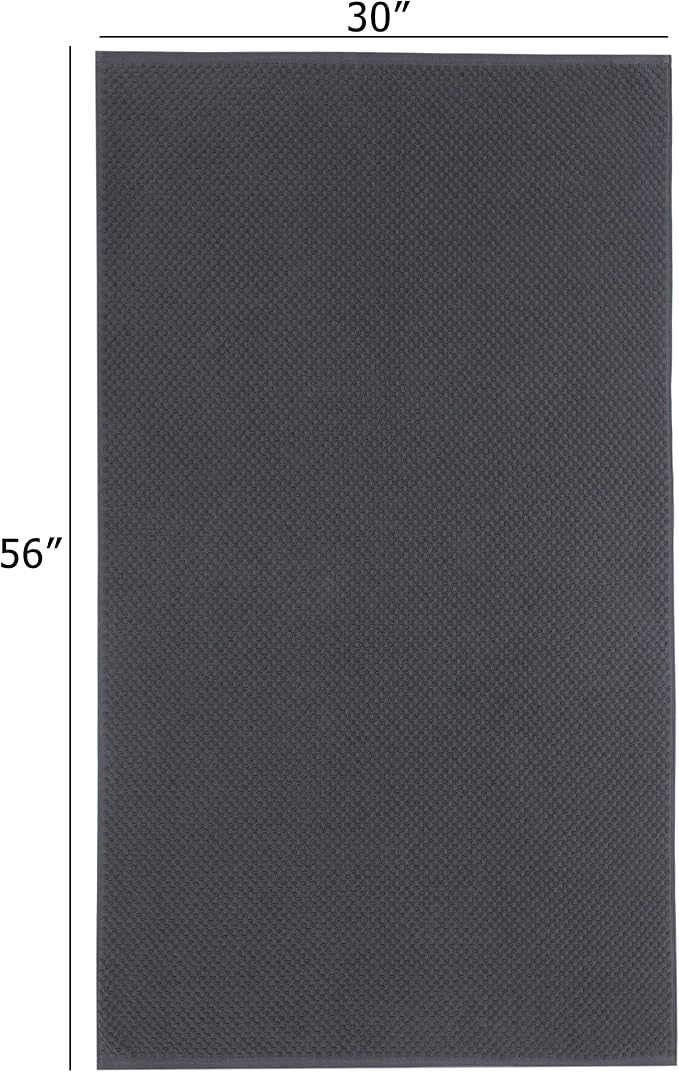 COTTON CRAFT Euro Spa Waffle Weave Bath Towels - Set of 4 Grey Towels | Pure 100% Ringspun Cotton Oversized Luxurious Towel Set - Soft Plush Super Absorbent Low Lint Quick Dry - 30 x 56 inches
