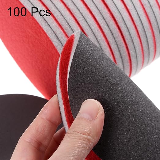 uxcell 100pcs 600 Grit Sanding Sponge 3 Inch Hook and Loop Sponge Sanding Disc Wet/Dry for Car Wood Drywall Metal