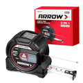 Arrow 2-in-1 Laser Tape Measure, 215Ft/65m Laser Distance Measuring Tool, 16Ft Magnetic Tape Measure Continuous Measurement, Area/Volume Calculation, NOT Digital, Gift for Dad