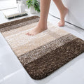 OLANLY Small Bathroom Rugs Mat 24x16, Extra Soft Absorbent Microfiber Bath Rugs, Rubber Backing, Quick Dry, Washable Bath Mats for Bathroom Floor, Tub and Shower, Home Decor Accessories, Light Brown
