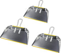 3-Pack 17" Heavy Duty Metal Dust Pans, Wide Dustpans for Household, Easy to Assemble