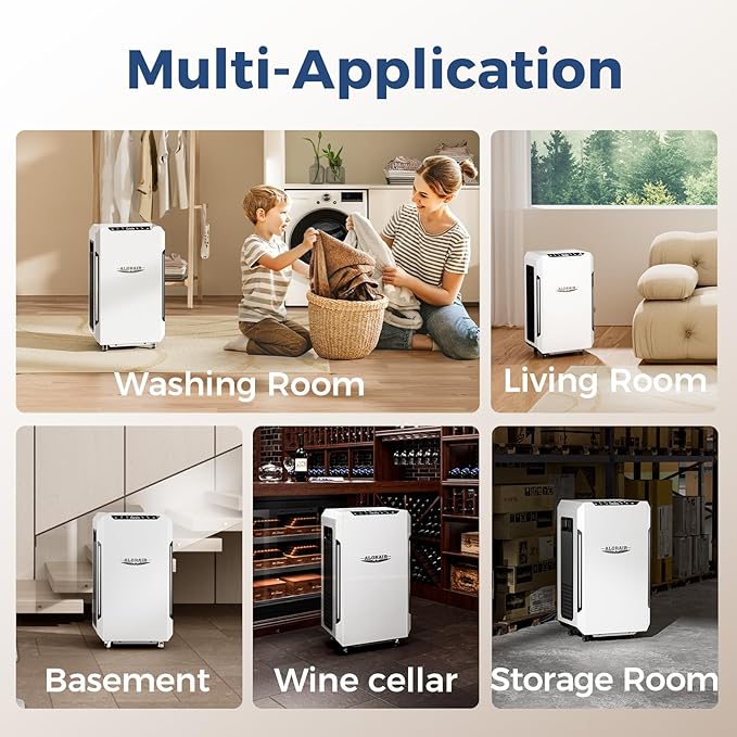 ALORAIR 120 Pints Commercial Grade Dehumidifier with Pump & Drain Hose SLGR Tech High Efficient Industrial Dehu for Bedroom, Basement, Bathroom, Home Use, Garage, Warehouse, 6 Years Limited Warranty