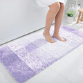 OLANLY Bathroom Runner Rugs Mat 44x24, Extra Soft Absorbent Microfiber Bath Rug, Rubber Backing, Quick Dry, Washable Long Bath Mats for Bathroom, Tub and Shower, Home Decor Accessories, Light Purple