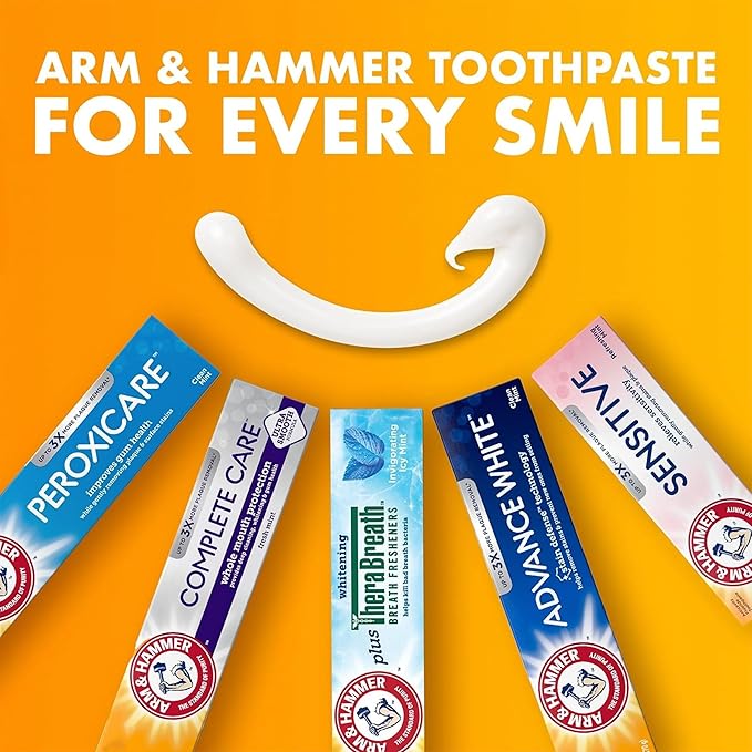 ARM & HAMMER Essentials Fluoride-Free Toothpaste,Whitening + Activated Charcoal Toothpaste of 4.3oz Tubes,Clean Mint,100% Natural Baking Soda,(Pack of 12)