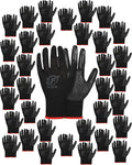Thenshop 96 Pairs Work Bulk Gloves for Men Women Rubber Coated Safety Garden Gloves for Gardening