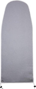 Over The Door Ironing Board Cover & Replacement Pad 42” x 14” - Italian Made for Homz Door Mounted Ironing Board with Grommets - 3 Layers - AlumiTek Coated Gray Color with Pull Bungee Cord Fit System