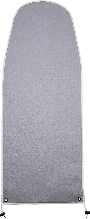 Over The Door Ironing Board Cover & Replacement Pad 42” x 14” - Italian Made for Homz Door Mounted Ironing Board with Grommets - 3 Layers - AlumiTek Coated Gray Color with Pull Bungee Cord Fit System