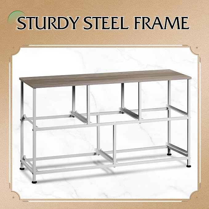 WLIVE Wide Dresser for Bedroom, 5 Drawer Chest of Drawers, Greige | 5 roomy fabric drawers, Wide storage design, Bedroom or closet use, Sturdy steel frame, Smooth wood tabletop