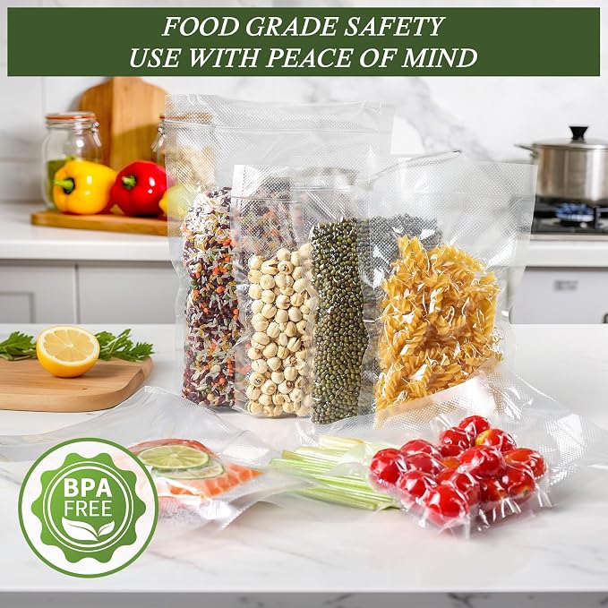 Vacuum Sealer Bags 8"x10' 2 Rolls | Commercial Grade, BPA Free, Freezer Bags, Puncture Prevention, Sous Vide Compatible,Kitchen Gadgets