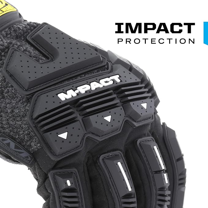 Mechanix Wear ColdWork M-Pact Winter Work Gloves - Insulated Wind & Water Resistant Heavy Duty Work Gloves - Impact Protection - Machine Washable - Medium - Black & Grey