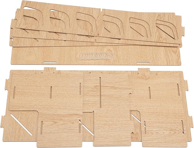 HG Art Concepts Mezzo Artist Paint and Brush Racks - Wood Grain Laminate Multi Layer Desk Stand Professional Storage Display Organizer for Paintbrushes & Large Tubes - 3 Pack