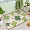 LUMI Bath mats for Bathroom, 20"x32" Non Slip Absorbent Soft Bath Mat, Washable Low Profile Bathroom Rug, Ideal for Shower, Tub, Clover