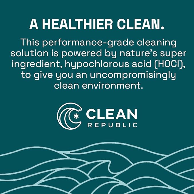 Clean Republic Multi-Purpose Disinfectant, Hypochlorous Acid Cleaner, 1 Gallon Bottle
