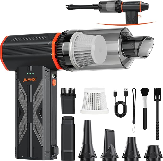 F32MAX Compressed Air Duster-150,000RPM Super Power Electric Air Duster and Vacuum Cleaner & Bag Vacuum Sealer 3-in-1，for PC Keyboard Cleaning, Car Interior Cleaning.