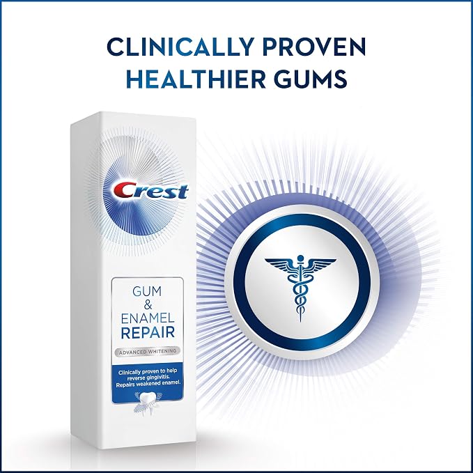 Crest Gum & Enamel Repair Toothpaste, Advanced Whitening, 4.1oz (Pack of 3) ( Packaging May Vary ) | 4.1oz (Pack of 3) ( Packaging May Vary )