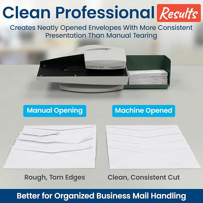 Martin Yale Model 1632 Automatic Electric Letter Opener, 10.5", Gray