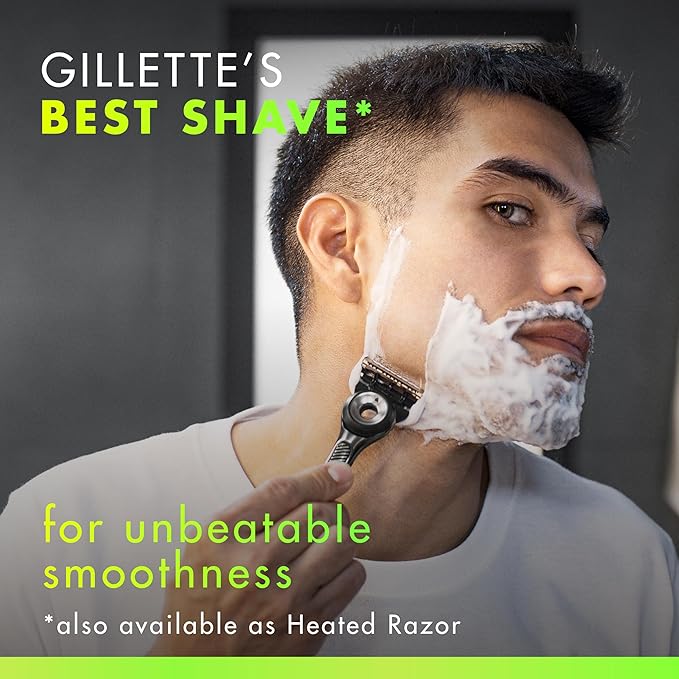 Gillette Labs Razor Refills for Men, 6 Razor Blade Refills and 7oz Rapid Foaming Shave Gel