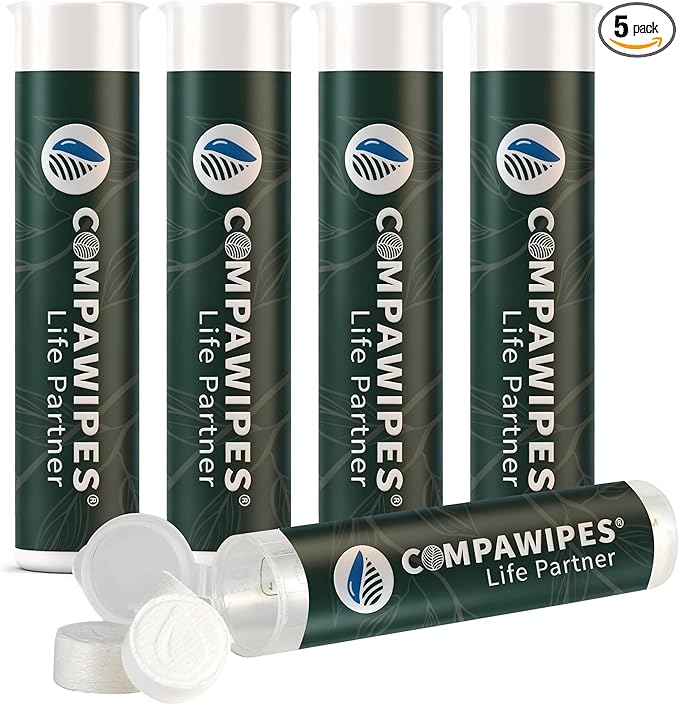 50 PCS Compressed Towel Tablets - Travel Disposable Towels, Compressed Hiking Toilet Paper, Wilderness Wipes, Compact Toilet Paper, Disposable Compressed Face Towel for Camping, Backpacking & Beauty