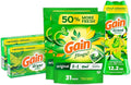Gain Laundry Bundle: Gain Flings Laundry Detergent Pacs (2x35ct), Dryer Sheets (2x34ct), Fireworks Laundry Scent Booster Beads (14.8oz)
