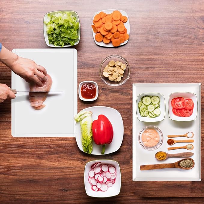 ZVP Disposable Cutting Boards, Collapsible Cutting Board Sheet, Plastic Cutting Board for Kitchen, Flexible Cutting Mats for Commercial Use, 17 x 12 In, 90 Count