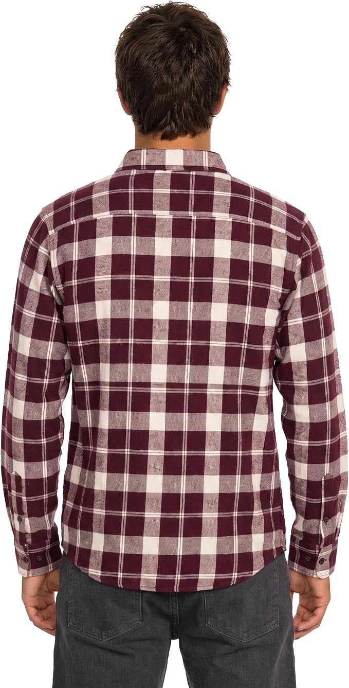 Volcom Men's Long Sleeve Flannel Shirt – Ultra-Soft Brushed Cotton Plaid Button Down