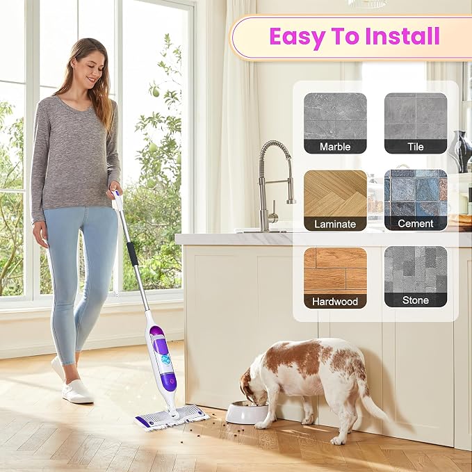Pure Realm 40 Cout Power Mop Pads Refills for Powermop , Multi-Surface Disposablen swiffer Power Mop Pads，Unscented Spray Cleaning Repalcement Pads Refill