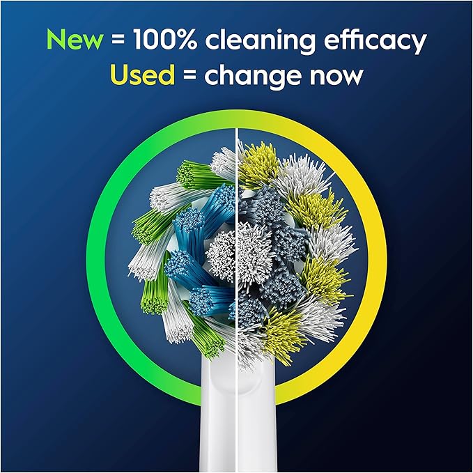 Oral B Cross Action Electric Toothbrush Replacement Brush Heads Refill, 4Count