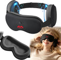Bluetooth Sleep Mask with White Noise, Bluetooth 5.4 Sleep Headphones Eye Mask, 100% Blackout Sleep Mask, Voice Control, Soft Earmuffs, Comfortable for Travel, Meditation & Side Sleepers